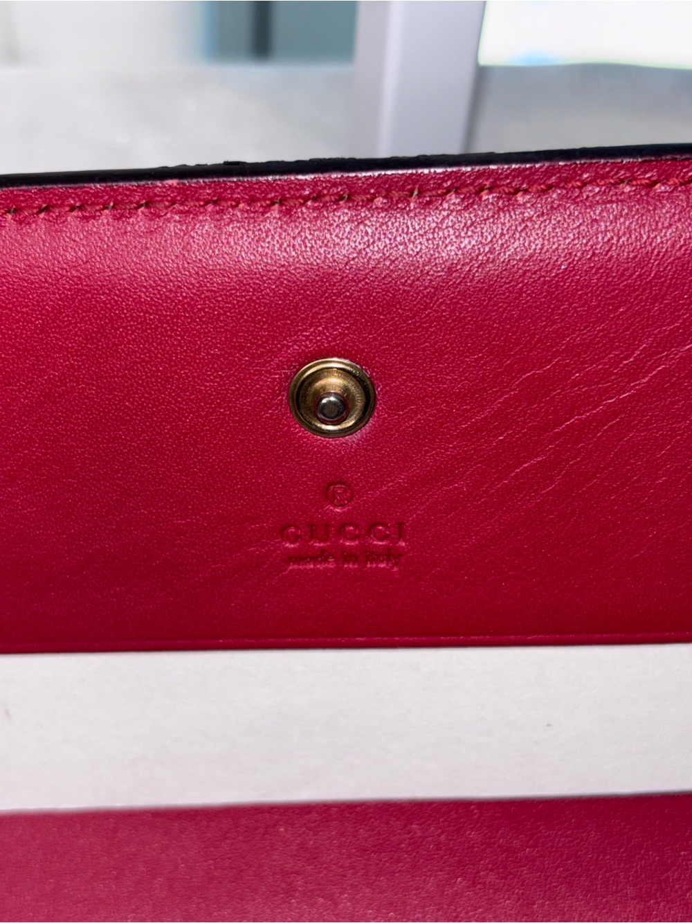 Gucci GG Supreme Crystal Cherry compact wallet, style 476050 - Picture 7 of 13